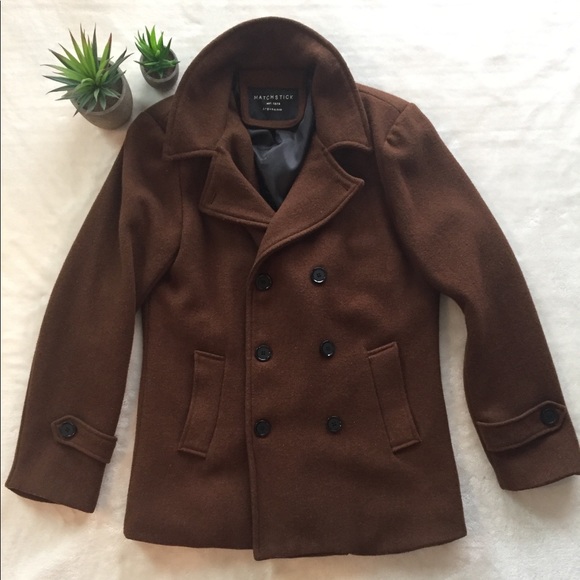 Jackets \u0026 Coats | Mens Peacoat Brown 